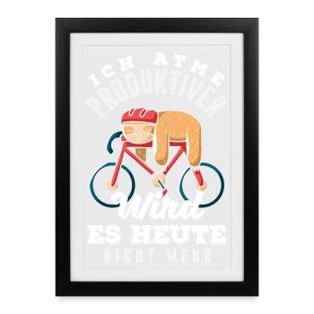 I'm breathing – it doesn't get any more productive today - Framed poster (27 × 37 cm) - black - Front