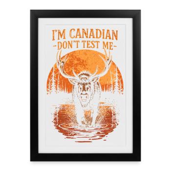 Canada Moose Shirt – Pride Canadian Saying Design - Framed poster (27 × 37 cm) - black - Front