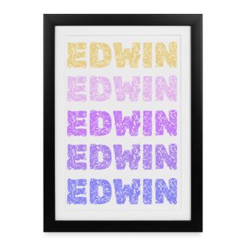 Edwin dans le rôle d’Edwin - Affiche encadrée (27 × 37 cm) - noir - Devant