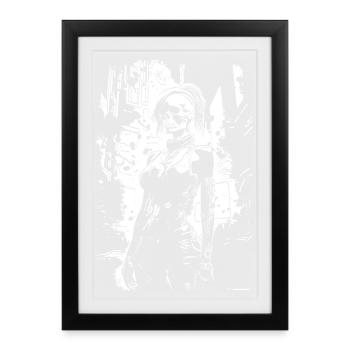 Crâne Visage Urban Hero - Affiche encadrée (27 × 37 cm) - noir - Devant