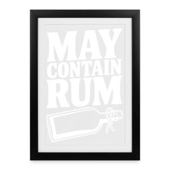 May Contain Rum - Framed poster (27 × 37 cm) - black - Front