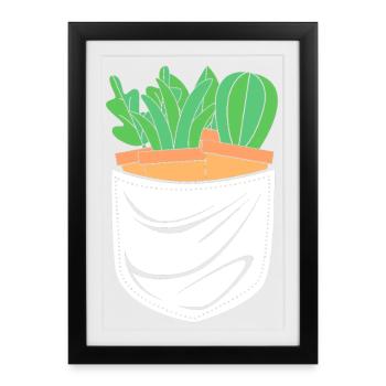 Cacti Plant Cactus - Framed poster (27 × 37 cm) - black - Front
