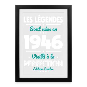 1946 – Legends – Aged to perfection - Framed poster (27 × 37 cm) - black - Front