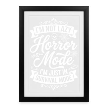 Mode Horreur : Mode Survie - Affiche encadrée (27 × 37 cm) - noir - Devant
