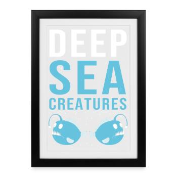 Poisson-grenouille - Affiche encadrée (27 × 37 cm) - noir - Devant