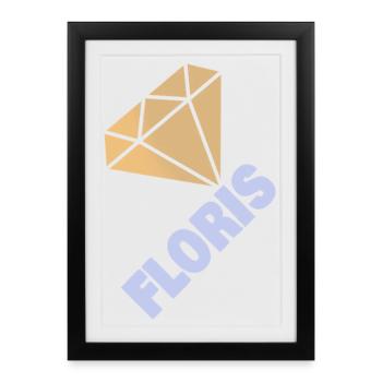 Gift for Floris - Framed poster (27 × 37 cm) - black - Front