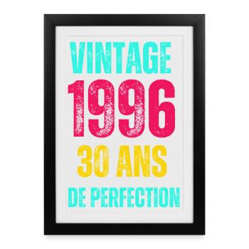 Vintage 1996: 30 Years of Perfection - Framed poster (27 × 37 cm) - black - Front
