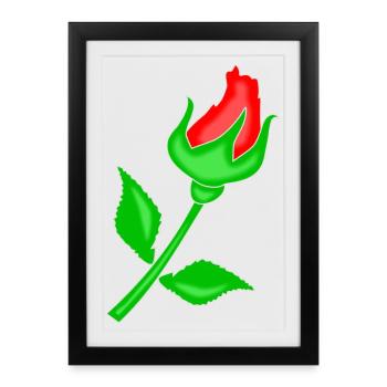 Rose Red - Affiche encadrée (27 × 37 cm) - noir - Devant
