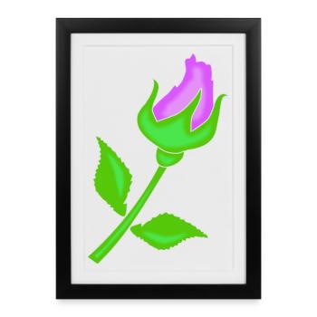 Rose in a purple shade - Framed poster (27 × 37 cm) - black - Front