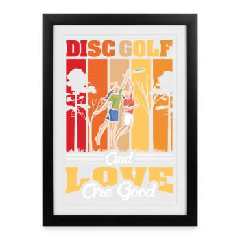 Disc Golf Gifts Disc Golf - Framed poster (27 × 37 cm) - black - Front