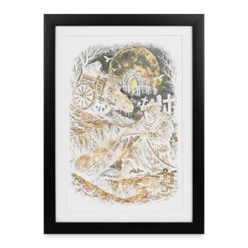 Humour gothique de cimetière - Affiche encadrée (27 × 37 cm) - noir - Devant