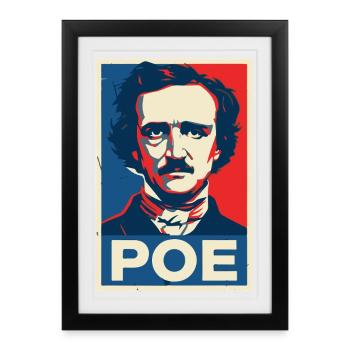 Affiche de portrait littéraire gothique - Affiche encadrée (27 × 37 cm) - noir - Devant