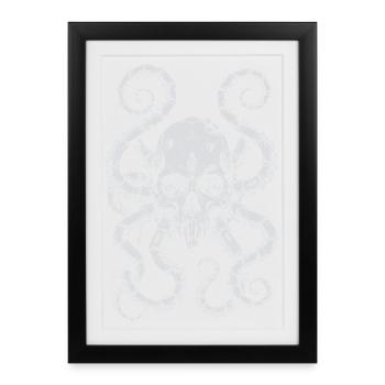 Marée du Crâne du Kraken - Affiche encadrée (27 × 37 cm) - noir - Devant