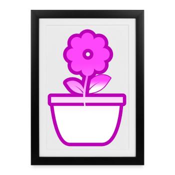 Flower - Framed poster (27 × 37 cm) - black - Front