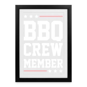 Équipe de barbecue - Affiche encadrée (27 × 37 cm) - noir - Devant