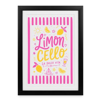 Limoncello - La dolce vita - Gerahmtes Poster (27 × 37 cm) - Schwarz - Vorne