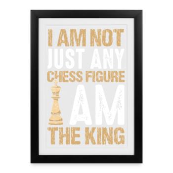 Chess Chess Player Chessboard - Framed poster (27 × 37 cm) - black - Front