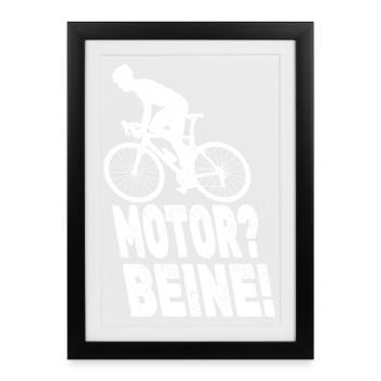 Legs instead of motor - Framed poster (27 × 37 cm) - black - Front