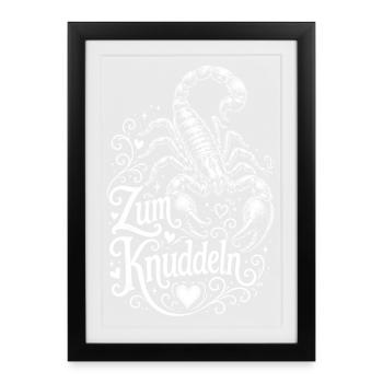 Skorpion Fan - Gerahmtes Poster (27 × 37 cm) - Schwarz - Vorne