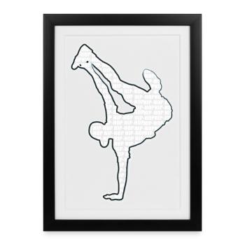 Breakdance - Affiche encadrée (27 × 37 cm) - noir - Devant