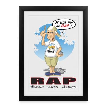Retirement aperitif bowls - Framed poster (27 × 37 cm) - black - Front