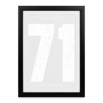 Édition limitée Vintage 71 - Affiche encadrée (27 × 37 cm) - noir - Devant