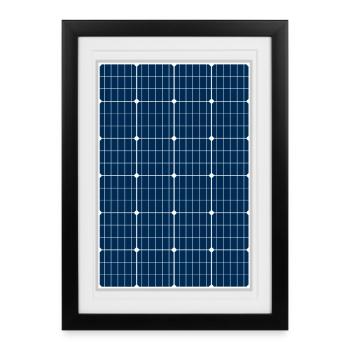 Solar cell, photovoltaic, solar energy, solar panel - Framed poster (27 × 37 cm) - black - Front