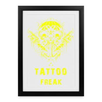 Fou du tatouage - Affiche encadrée (27 × 37 cm) - noir - Devant