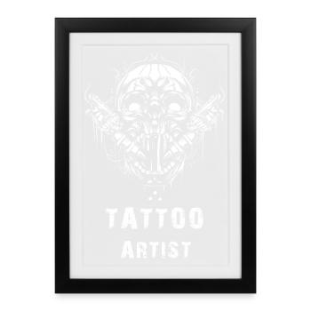 Tattoo artist - Framed poster (27 × 37 cm) - black - Front