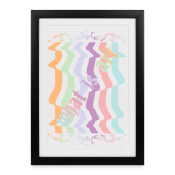 Art abstrait - Affiche encadrée (27 × 37 cm) - noir - Devant
