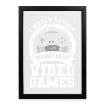 Game development - Framed poster (27 × 37 cm) - black - Front