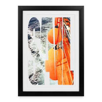 Naviguer sur les flots - Affiche encadrée (27 × 37 cm) - noir - Devant