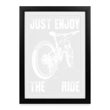 Just Enjoy The Ride Bicycle Graphic - Framed poster (27 × 37 cm) - black - Front