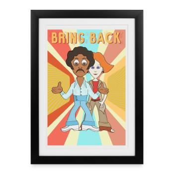 Ramener - Affiche encadrée (27 × 37 cm) - noir - Devant