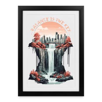 Balance is key - Framed poster (27 × 37 cm) - black - Front