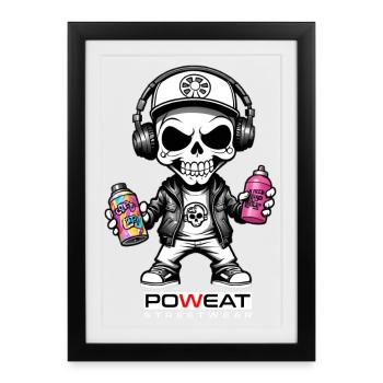 Pulvérisateur Skull - Affiche encadrée (27 × 37 cm) - noir - Devant