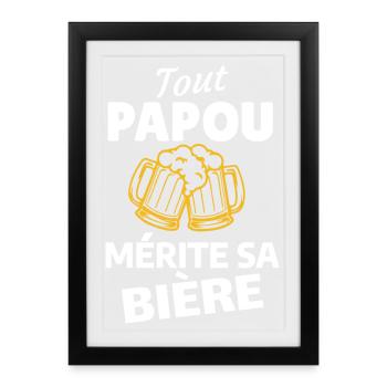 Bier und Party Humorvolles Zitat - Gerahmtes Poster (27 × 37 cm) - Schwarz - Vorne