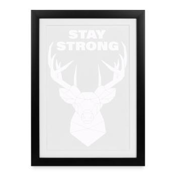 STAY STRONG - Framed poster (27 × 37 cm) - black - Front