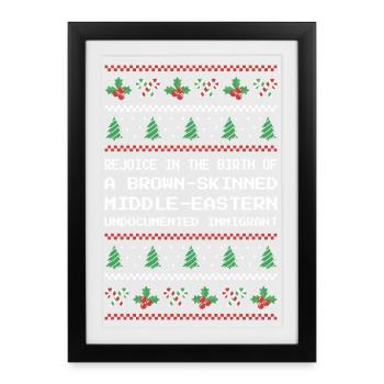 Christmas - Jesus Middle-Eastern Immigrant I - Framed poster (27 × 37 cm) - black - Front