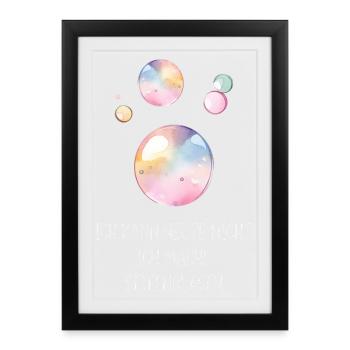 I can't today, I'm making soap bubbles - Framed poster (27 × 37 cm) - black - Front