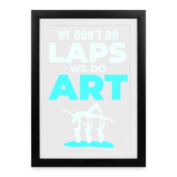 Illustration d'acrobate de danse Natation synchronisée - Affiche encadrée (27 × 37 cm) - noir - Devant