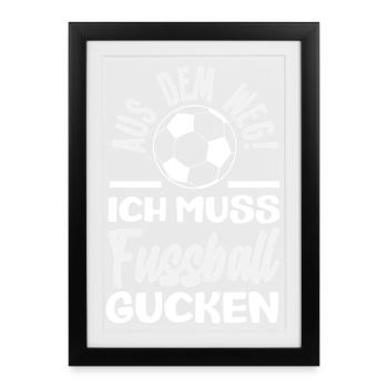 Funny Football Football Fan Gift - Framed poster (27 × 37 cm) - black - Front