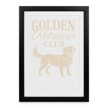Golden Retriever Club - Framed poster (27 × 37 cm) - black - Front