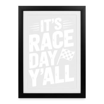 C’est le jour de la course - Affiche encadrée (27 × 37 cm) - noir - Devant