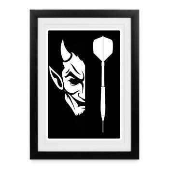 DARTS AND DEVIL - Framed poster (27 × 37 cm) - black - Front