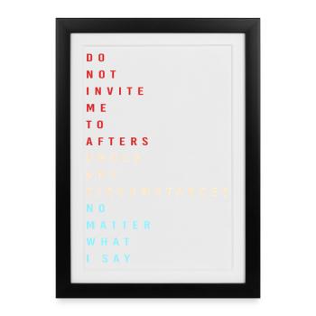 Techno House, Electro Festival, Hardstyle, EDM - Affiche encadrée (27 × 37 cm) - noir - Devant