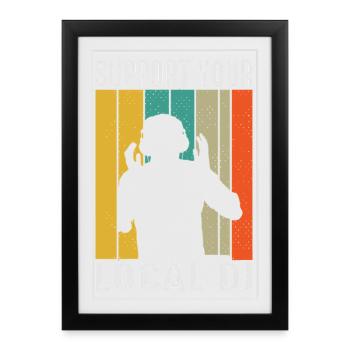 Cadeaux de la tenue DJ - Affiche encadrée (27 × 37 cm) - noir - Devant