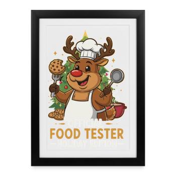 Food Tester - Holiday Edition - Framed poster (27 × 37 cm) - black - Front