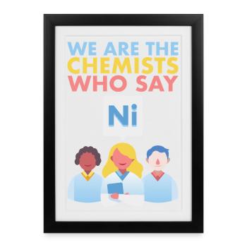 Nous sommes les chimistes qui disent ni science graphic - Affiche encadrée (27 × 37 cm) - noir - Devant