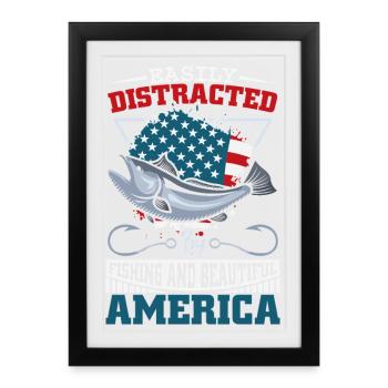 Pêcheurs Pêcheurs Pêcheurs Pêcheurs Pêcheurs Sportifs - Affiche encadrée (27 × 37 cm) - noir - Devant